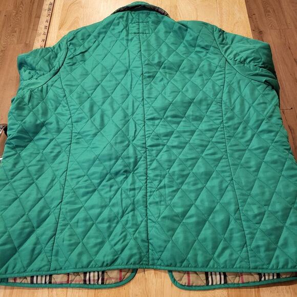 Selene Sport Jackets & Blazers - Selena Sport Green Quilted Jacket Plaid Tartin Lined Pockets XL
